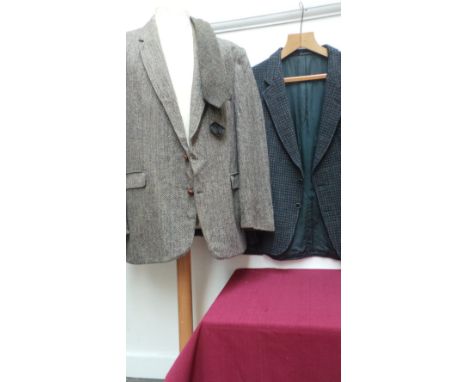 Four Harris Tweed jackets - all in fair vintage condition and a Harris Tweed tie. (5)