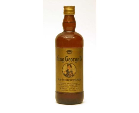 King George IV Old Scotch Whisky, 70 proof,26 2/3 fl. ozs, one bottle
