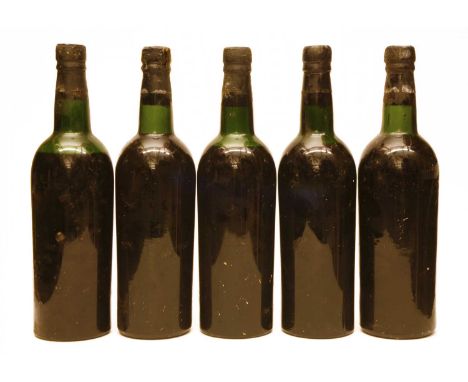 Cockburns, Vintage Port, 1960, five bottles (details on capsule, labels lacking)