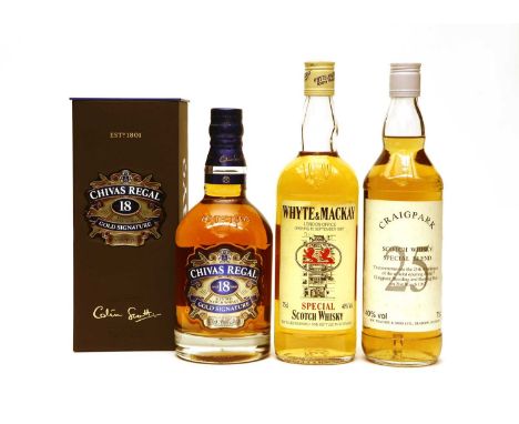 Assorted Whiskies to include: Teacher &amp; Sons Ltd., Craigpark 25, Scotch Whisky Special Blend, to commemorate the 25th Ann