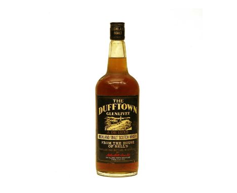 The Dufftown Glenlivet Highland Malt Scotch Whisky, over 8 years old, 43% vol, 1970s bottling, one 1 litre bottle (shoulder l