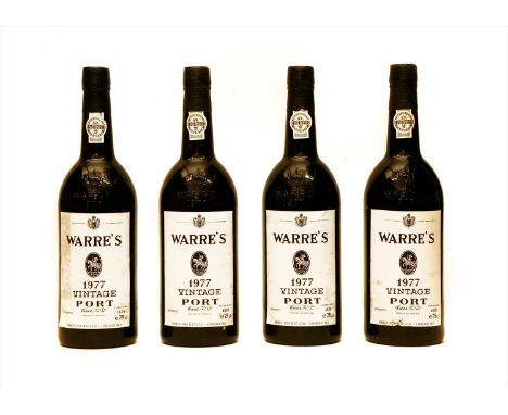 Warres, Vintage Port, 1977, four bottles (in opened owc)