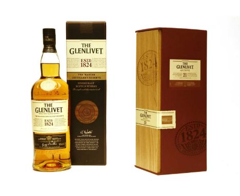 The Glenlivet, Archive, 21 Years Old Single Malt Scotch Whisky, batch number 0711H, 40% vol., 1000ml, one bottle (boxed) and 