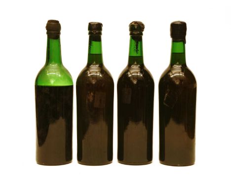 Vintage Port, no label, plain capsule, four bottles