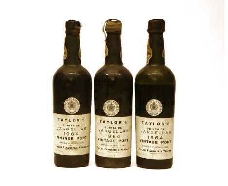 Taylors, Quinta de Vargellas, Vintage Port, 1964, three bottles