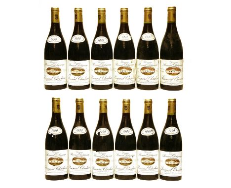 Pommard, 1er Cru, Chanlains, Domaine Bernard Delagrange, 1995, three bottles (one lacking vintage label) and 1999, nine bottl