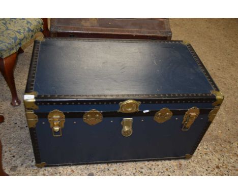 METAL BOUND TRUNK, 90 CM WIDE