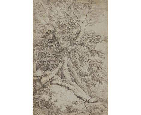 SALVATOR ROSA (ITALIAN, 1615-1673)St William of Maleval etching 34.5 x 22.5cm (unframed)  Provenance Private collection, UK