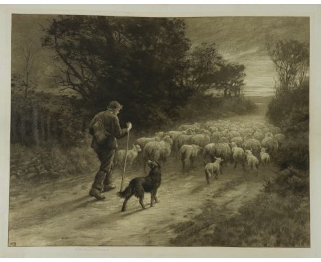 HERBERT DICKSEE (BRITISH, 1862-1942) (2)Nearing Home signed 'Herbert Dicksee' (lower left margin) etching 52 x 65cm together 