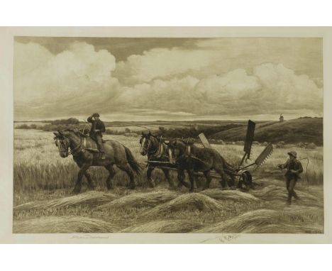 HERBERT DICKSEE (BRITISH, 1862-1942) (2)Reapers (1914) signed 'Herbert Dicksee' (lower left margin) etching 44.5 x 67cm toget