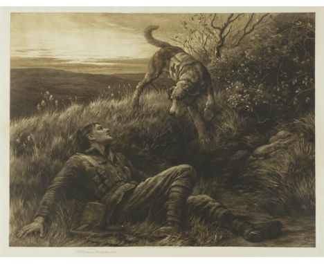 HERBERT DICKSEE (BRITISH, 1862-1942) (2)Rescued (1915) signed 'Herbert Dicksee' (lower left margin), published by Frost & Ree