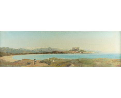 ARTHUR CROFT (BRITISH, 1828-1902)A coastal fortification watercolour 29.5 x 97cm  Provenance The artist, thence by descent to