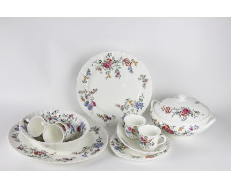 An extensive Wedgwood Avebury pattern part dinner service, comprising two tureens and covers, meat plate, oval bowl, eight di