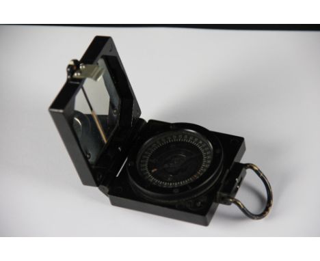 A military issue magnetic marching compass, Mark 1, lacquered brass, no B286451, with original instructions and box