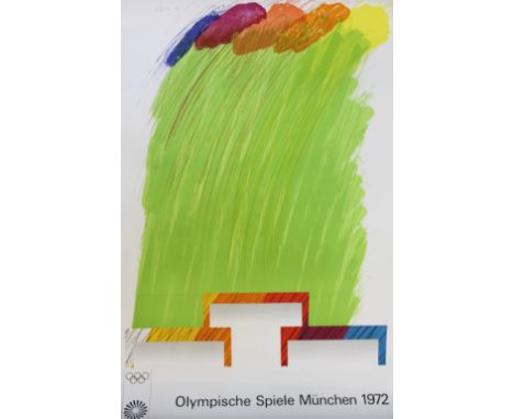 After Richard Smith (British b-1931),
Colour lithograph poster,
'Olympische Spiele Munchen 1972', an original Munich Olympic 