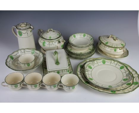 A large Royal Doulton Countess pattern part dinner tea and service, comprising Three large entree dishes and covers, three sm