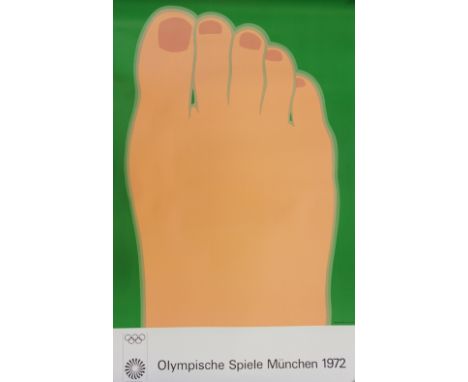 After Tom Wesselmann (American),
Colour lithograph poster,
'Olympische Spiele Munchen 1972', an original Munich Olympic poste