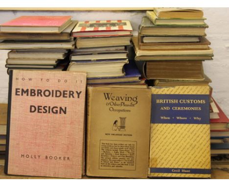 A collection of vintage embroidery books to include BROOKER (M), HOW TO DO IT EMBROIDERY DESIGN, 1935, POLKINGHORNE (R), WEAV