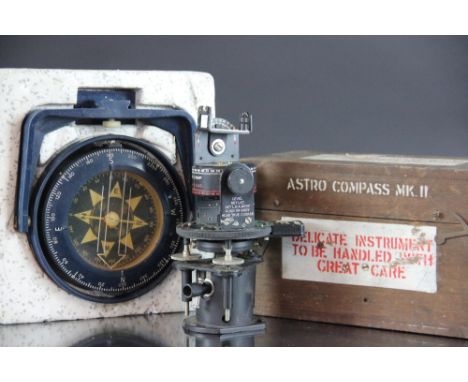 An Astro Compass MK II, in fitted case with label, no 6A/3660, and a Heath Marine gimballed compass (2)