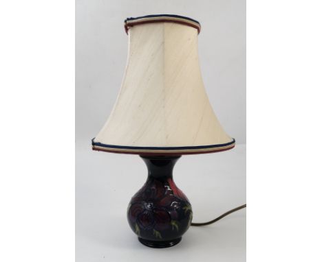 A modern Moorcroft lamp base, of baluster form, decorated in the anemone pattern, height 6.5ins 