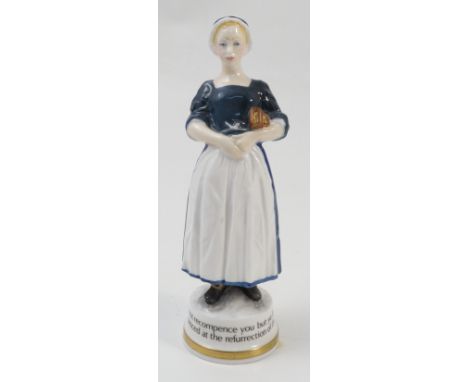 A Royal Worcester limited edition model, of The Blue Coat School Girl, modelled by Kenneth Potts, height 6.5ins