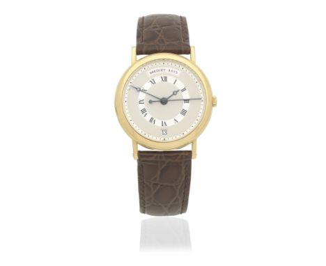 Breguet. An 18K gold automatic calendar wristwatchReference: 3320Date: Circa 1990Movement: Jewelled Cal.889/2 automatic, 21K 