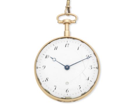 Breguet. An continental gold key wind quarter repeating open face pocket watchDate: Sold 28th March 1803 to Mr Line for 1316 