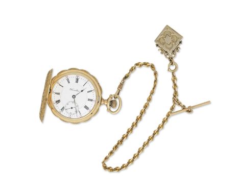 Hamilton Watch Co, Lancaster. A 14K gold keyless wind full hunter pocket watchDate: Circa 1911Movement: Nickel finished Swiss