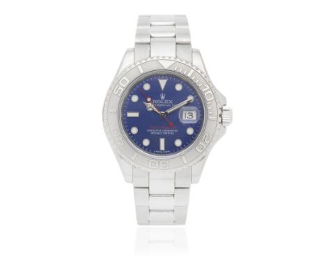 Rolex. A stainless steel and platinum automatic calendar bracelet watchModel: Yacht-MasterReference: 16622Date: Circa 2006Mov