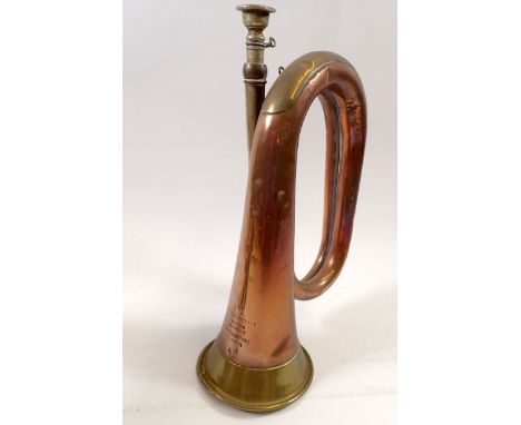 A Henry Potter &amp; Co  brass and copper bugle 