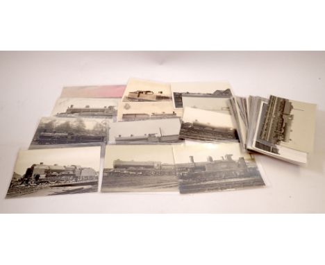 A collection of vintage steam engine postcards (45) 