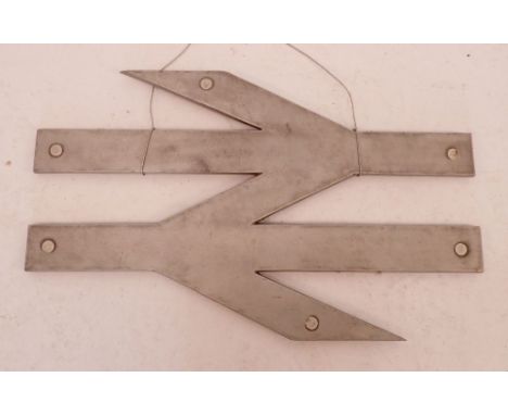 A British Rail 'Double Arrow' engine sign from Tinsley Traction Maintenance depot with signed certificate 