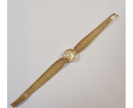 An 18ct gold Zenith ladies wrist watch on 18ct gold bracelet, total weight 31.2g, bracelet a/f 