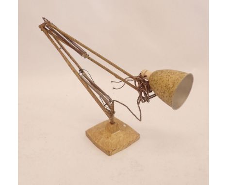 A vintage angleposie lamp with gilt and cream finish 'The Anglepoise by Herbert Terry' 
