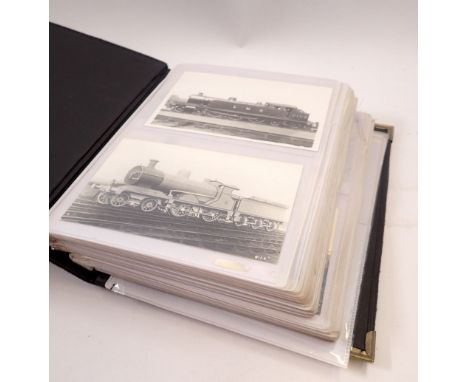An album of vintage steam train postcards (80) 