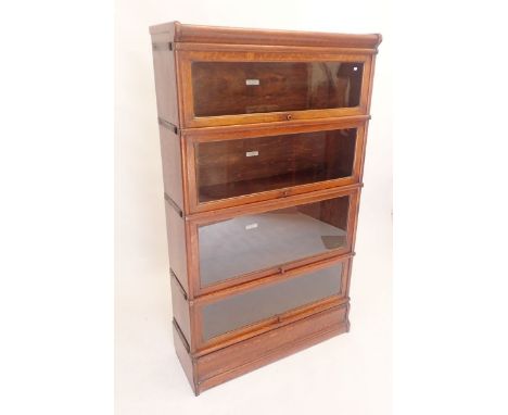 A Globe Wernicke oak four section bookcase 