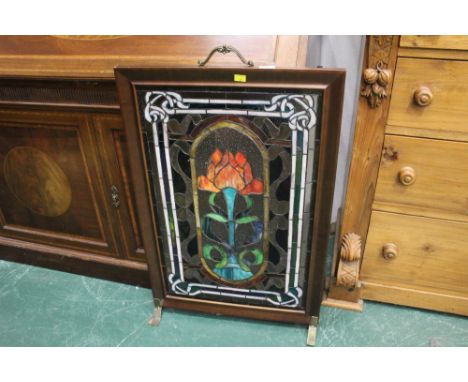 Stained glass firescreen