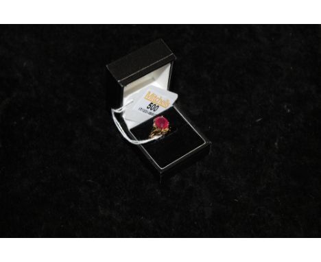 18 ct gold 3.4 carat ruby and diamond ring Size N
