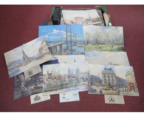 1960's Jack Marshall Ltd, 918-20 Chesterfield Road, Sheffield, calendars, with prints of London by E.GTurner, House of Parlam