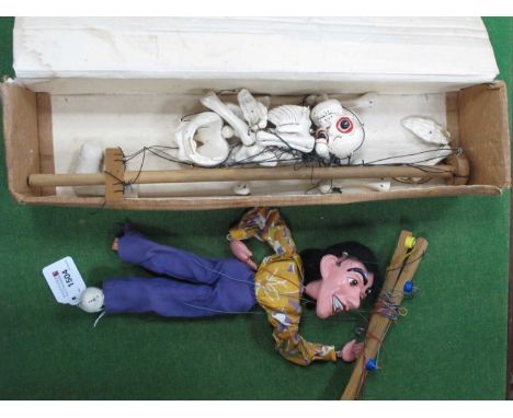 Skeleton Puppet, together with a Pelham puppet