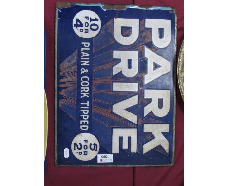 Vintage Advertising Gallaher's Condor Twist Enamel Double Sided Sign, with Park Drive plain and cork tipped to the other side