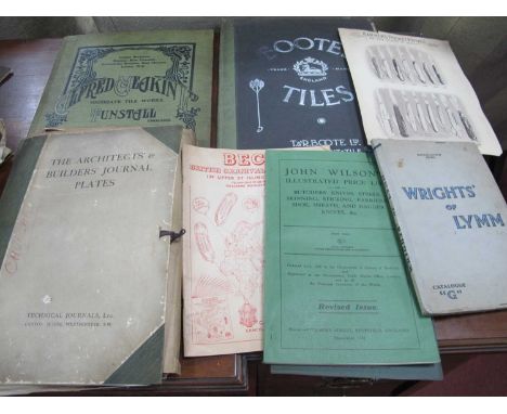 Joseph Elliot &amp; Sons Sheffield Trade Catalogue. John Wilsons's Sheffield trade catalogue. The Architect's Builders journa
