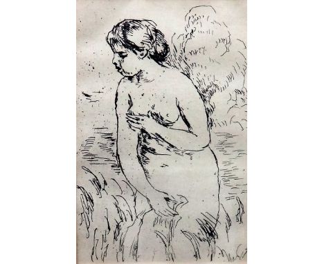 Pierre-Auguste Renoir (1841-1919), Baigneuse Debout, etching, 16cm x 10cm.  