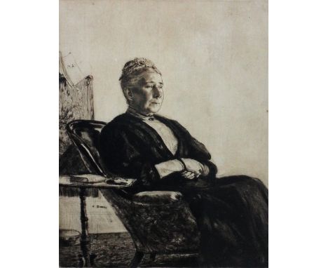 Francis Dodd (1874-1949), Portrait of Eleanor Green née Davis; Portrait of a lady, two etchings, both signed in pencil, the l
