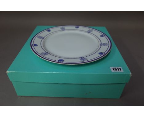 A Limoges 'Shell and Thread' pattern part dinner and tea service for Tiffany &amp; Co, comprising; twelve dinner plates (27cm