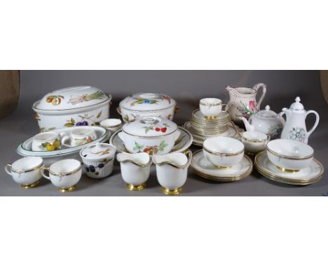 Ceramics, including; Portmeirion tea wares, Royal Worcester Evesham pattern dinner wares,  jug and sundry, (qty). 