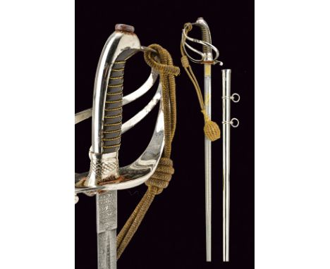 A sword with beautiful damask blade, dating: second quarter of the 20th Century, provenance: Europe, dating: second quarter o