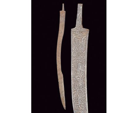 A kilic blade, dating: 19th Century, provenance: India, dating: 19th Century, provenance: India, Curved, single-and false-edg