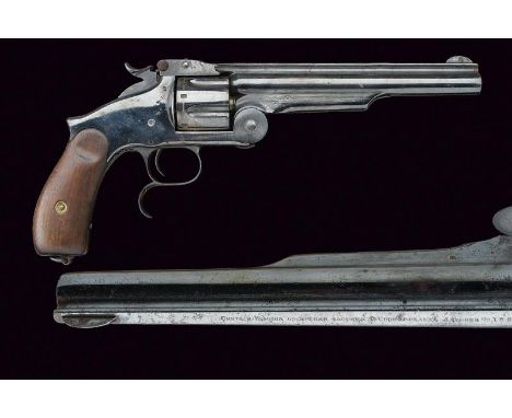S&W Model 3 Russian Second Model revolver, dating: 1875-1890, provenance: Russia, dating: 1875-1890, provenance: Russia, Roun