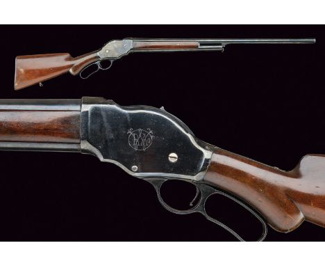 Winchester model 1887 Lever Action Shotgun, dating: 1875-1890, provenance: USA, dating: 1875-1890, provenance: USA, Round, sm